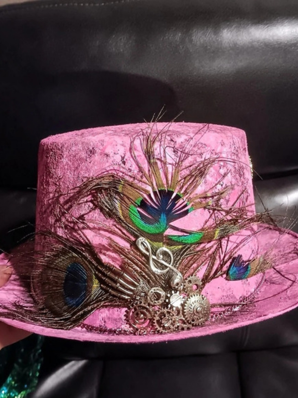 Pink Steampunk Top Hat Like New